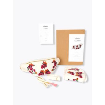 Kit couture - Banane Roxanne brodée double gaze fleurie - Promod Couture