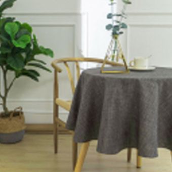 Nappe antitache unie anthracite ronde 160 cm