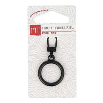 Tirette fantaisie rond noir MT