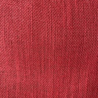 Toile jute colorée unie rouge