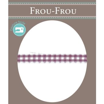 Ruban vichy 6 mm bordeaux