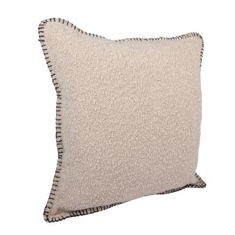 Housse de coussin bouclette écru 40x40cm