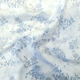 Batiste de coton Liberty x Bridgerton 2026 - sophie rose bleu - Tana Lawn® 