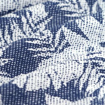 Tissu molleton Tropic texturé marine