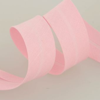 Biais replié 20 mm rose clair