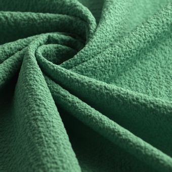 tissu crêpe polyester bubble uni vert
