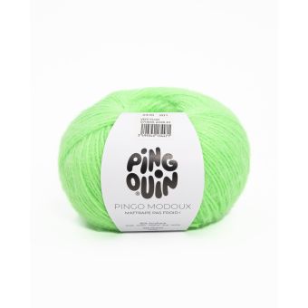 Pelote de fils à tricoter Pingo Modoux vert fluo - Pingouin