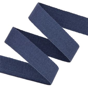 Ruban sergé chevron 20 mm marine