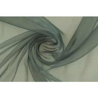 Rouleau entier de 30 mètres Organza économique gris-vert