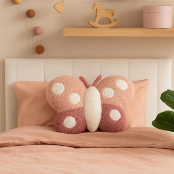 Coussin forme Suzon le papillon 30 x 30 cm