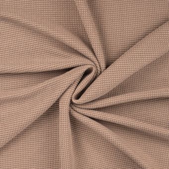 Maille tricot coton unie taupe