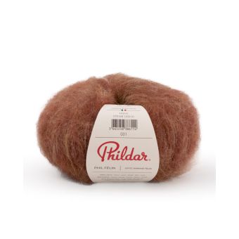 Pelote de fil à tricoter Phildar félin fauve