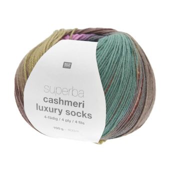 Pelote Superba Cashmeri Luxury Socks 4 fils 100g - Douceur et résistance