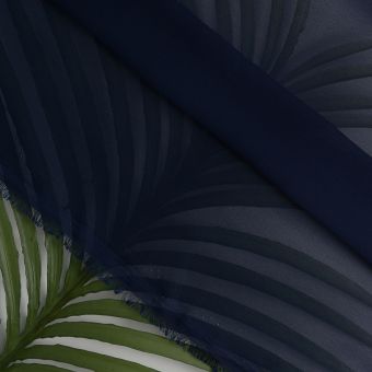 Tissu Mousseline lourde marine