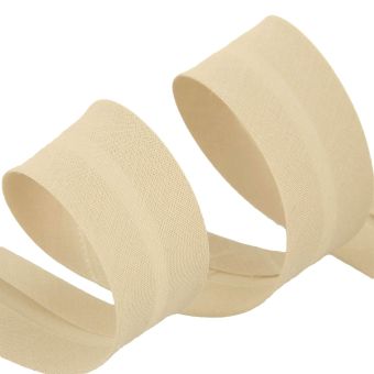 Biais replié 30 mm beige ficelle