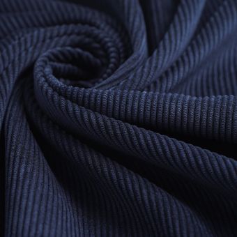 Tissu velours côtelé Victor marine