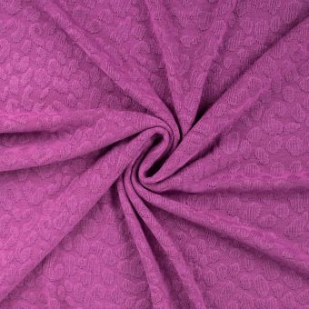 Maille jacquard imprimée léo relief rose