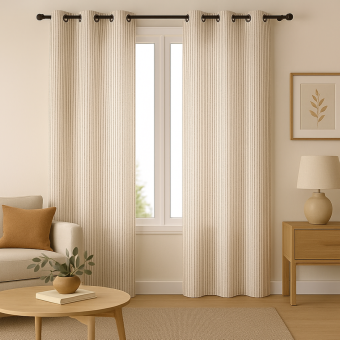 Voilage parisien P.A.P taupe 140x240cm