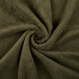 Tissu éponge coton Premium spa kaki