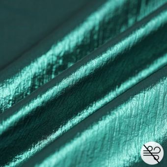 Tissu coupe vent brillant émeraude