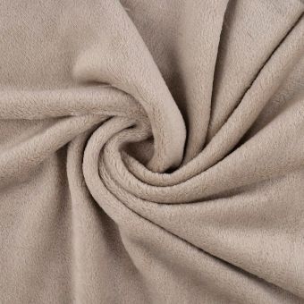 Tissu doudou Cozy uni taupe