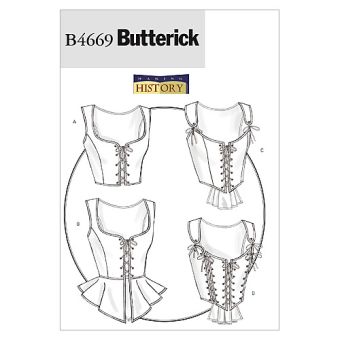 Patron Butterick 4669AA - Déguisement Lingerie historique 34 au 40