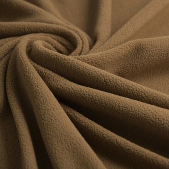 Tissu micro polaire uni Polly camel