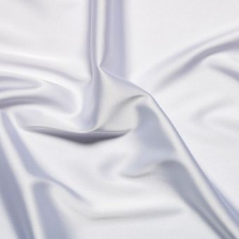 Tissu satin polyester uni blanc