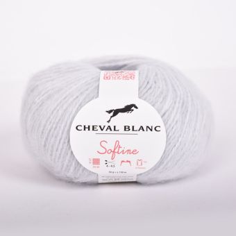 Pelote fil a tricoter softine duveteux perle