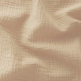 Tissu double gaze coton bio sable nude