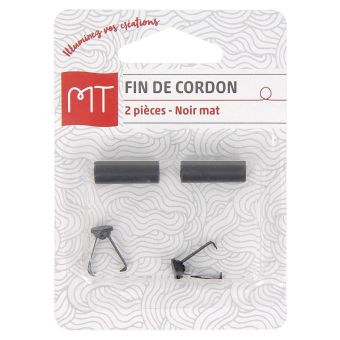 Embout de cordon noir mat