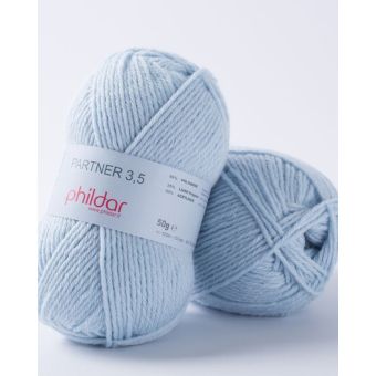 Pelote de fil à tricoter Partner 3.5 bleu ciel - Phildar