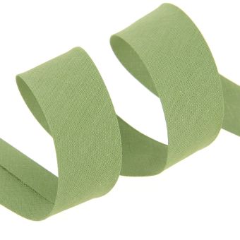 Biais replié 20 mm vert kaki
