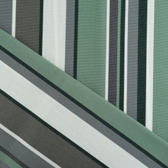 Bâche Plein Air darlon anti-UV déperlante 320 cm rayure vert gris blanc