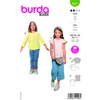 Patron Burda N° 9227 tee shirt enfant
