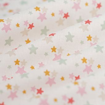 Tissu cretonne Luxina rose 