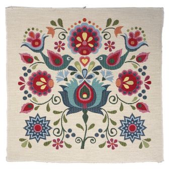 Carré de tissu jacquard folklo