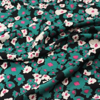 Tissu sergé de viscose Carlota noir réglisse - Eglantine et Zoé