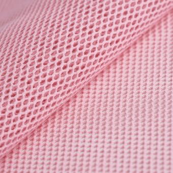 Tissu filet coton bio rose