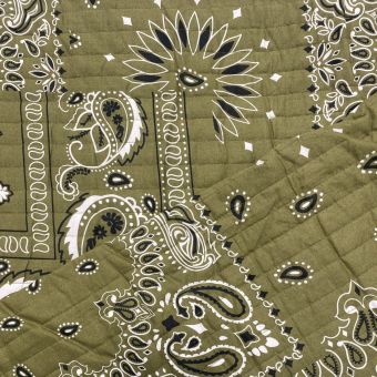 Coupon 2m matelassé Bandana vert kaki - Promod Couture