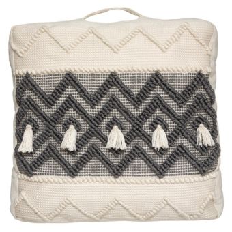 Coussin de sol recyclé "Row" 48 x 48 x 14 cm Atmosphéra