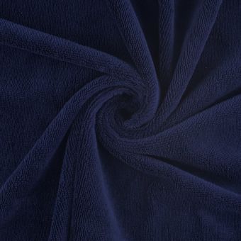 Tissu éponge bambou douce bleu marine