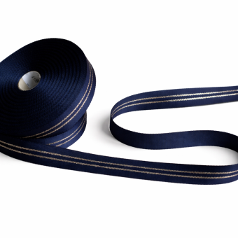 Sangle polybag lurex bleu marine 30mm