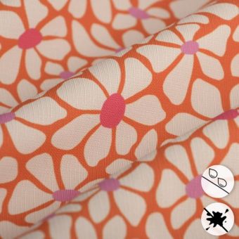 Tissu bâche polyester déperlante  April orange