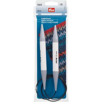 Aiguilles à tricoter circulaires, gris perle ou gris
