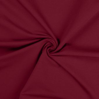 Maille jersey coton unie Jerry bordeaux