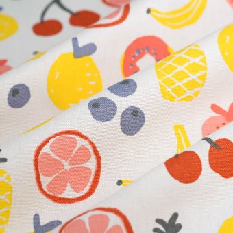 Tissu bachette Fruity multicolore