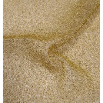 Maille jersey mousse lurex semi opaque pailleté dore
