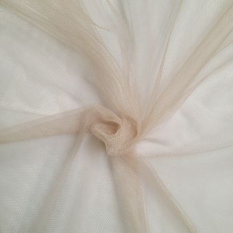 Tissu tulle doux nude sable grande largeur