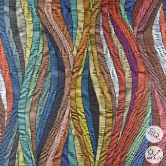 Toile transat outdoor Kenya rouge déperlante Teflon®